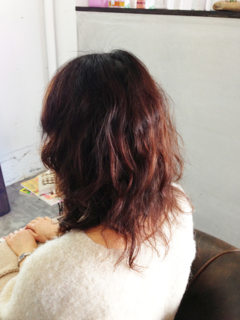 パーマをいかしたカット